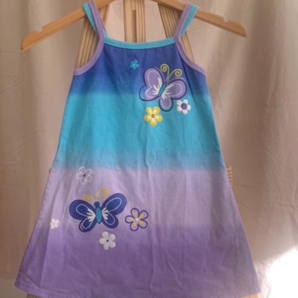 Simply Basic Soft-Striped Sleeveless Summer Dress - 5T